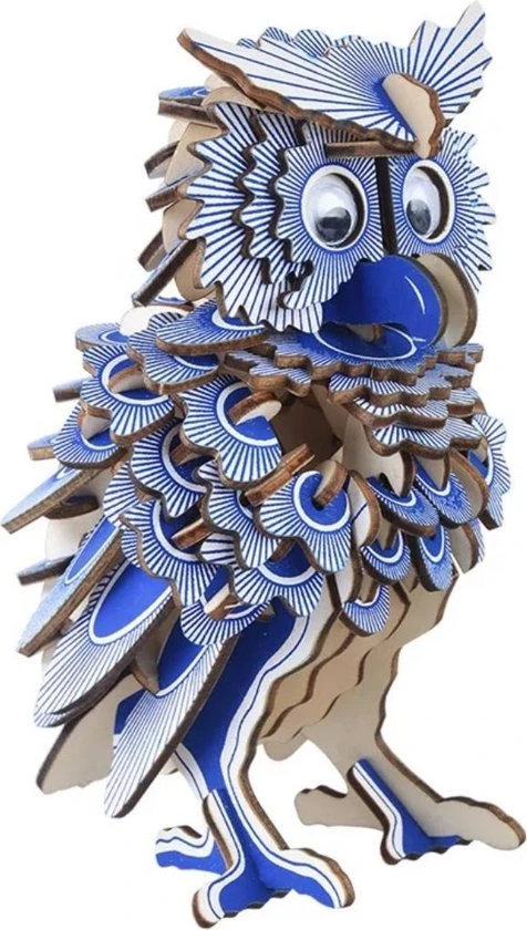 OWL 3D Puzzel Uil | Bouwpakket | Hout | 17.5 CM