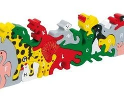 SFC Toys Houten Puzzel - Dieren Letters En Nummers - Kinderpuzzel 2 Jaar