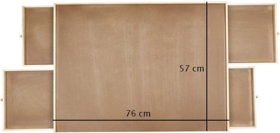 FEDEC Puzzelplaat Met Lades - 76x57cm - Voor 1000 Stukjes - Hout - Afbeelding 7