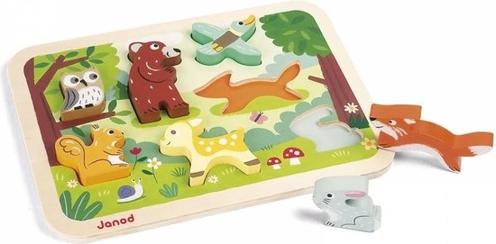 Janod Chunky Puzzel Bosdieren - Afbeelding 7