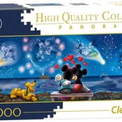 Clementoni - Panorama High Quality Collectie Puzzel - Disney Mickey & Minnie - 1000 Stukjes, Puzzel Volwassenen