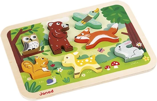 Janod Chunky Puzzel Bosdieren - Afbeelding 9