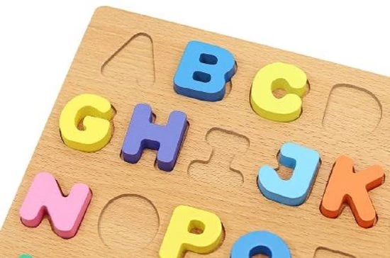 Iso Trade Montessori Educatief Houten 4-in-1 Alfabet Puzzel (Hoofdletters) + Getallen Rekenpuzzel + Vormenpuzzel + Kleuren Tellen En Stapelen Montessori Toys Leer Letters, Cijfers, Vorm + Kleuren - Afbeelding 7