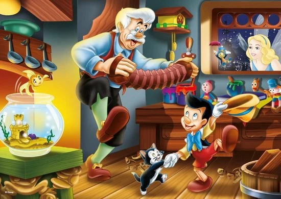 Disney Pinocchio -:Legpuzzel 500 Stukjes Van Het Merk King - 48 X 34 Cm - Afbeelding 2
