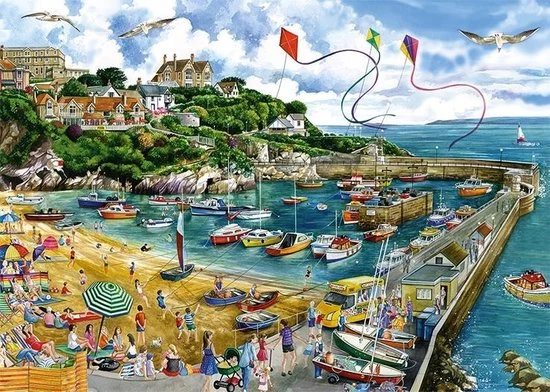 Falcon Puzzel Newquay Harbour - Legpuzzel - 1000 Stukjes - Afbeelding 2