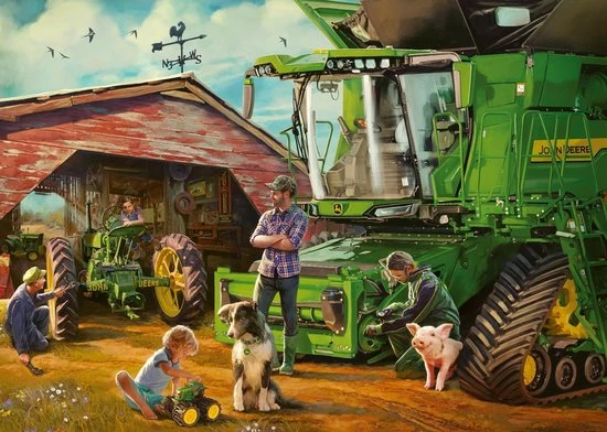Ravensburger Puzzel John Deere Toen En Nu - Legpuzzel - 1000 Stukjes - Afbeelding 3