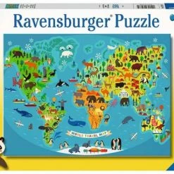 Ravensburger Puzzel Dieren Wereldkaart - Legpuzzel - 150XXL Stukjes