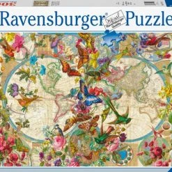 Ravensburger Puzzel Flora En Fauna Wereldkaart - Legpuzzel - 2000 Stukjes