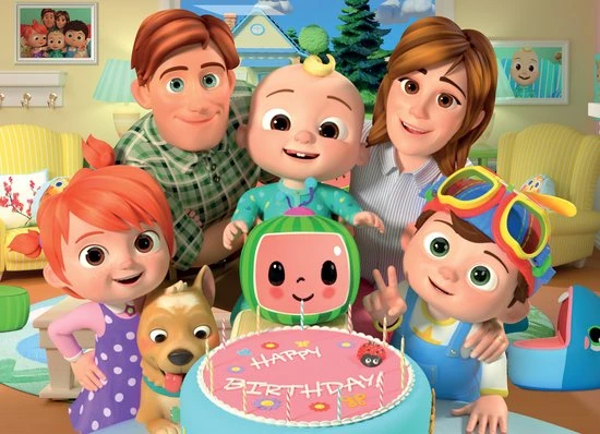 Just Games COCOMELON Vloerpuzzel - Fijne Verjaardag- 35 Stukjes . Puzzel En Kleurplaat . Formaat 70 50 - Afbeelding 2