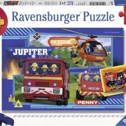 Ravensburger Puzzel Waterloop Met Brandweerman Sam - 2x24 Stukjes - Kinderpuzzel