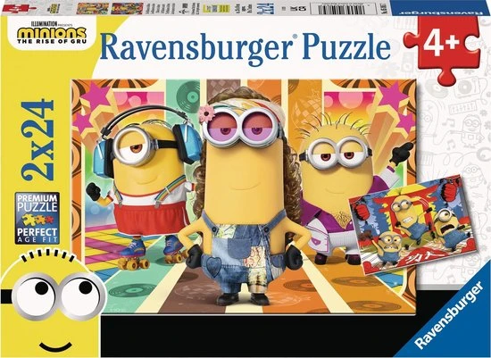Ravensburger Puzzel Minions 2: Minions In Actie! - 2x24 Stukjes - Kinderpuzzel