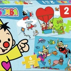 Bumba Puzzel - 2 In 1 Puzzel 4/6 Stukken - Onder Water / In De Lucht