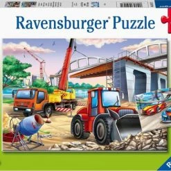 Ravensburger Puzzel Bouwplaats En Wedstrijd - 2 X 24 Stukjes - Kinderpuzzel