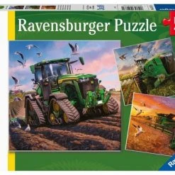 Ravensburger Kinderpuzzel John Deere In Aktie - 3 X 49 Stukjes