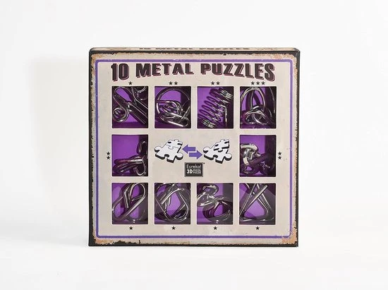 Eureka - Eureka! 10 Metalen Puzzels Paarse Editie - Afbeelding 6