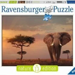 Ravensburger Puzzel Olifant In Het Masai Mara - 1000 Stukjes
