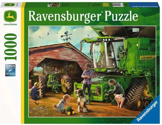 Ravensburger Puzzel John Deere Toen En Nu - Legpuzzel - 1000 Stukjes