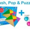 PLAY-IT PLAY IT Tangram Puzzel Pop It 7 Delig - Inclusief Simple Dimple - Fidget Toys - Sinterklaas