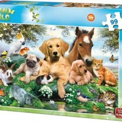 King Legpuzzel Animal World Huisdieren 99 Stukjes