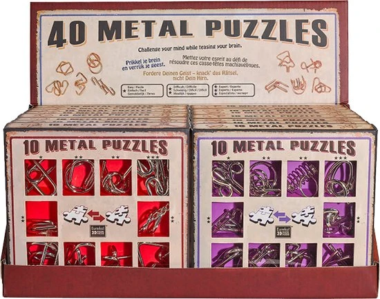 Eureka Metal Puzzle Set - 10 Metal Puzzles Set Blue (only Available In Display 52473355) - Afbeelding 4