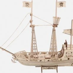 Haberdashery's Houten 3D Puzzel Oude Schip / Vintage Ship Level 2 Breinbreker Bouwset Schoencadeautjes Sinterklaas Kerstcadeau