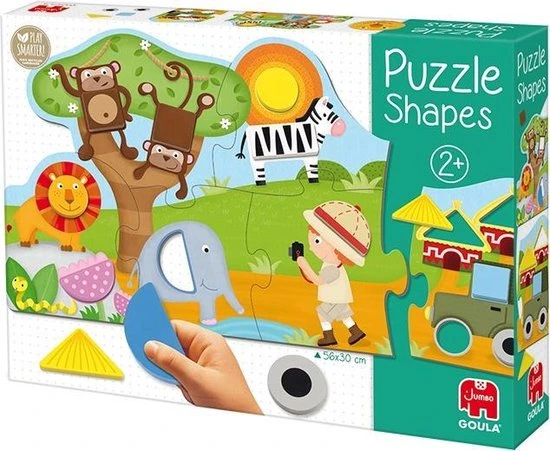 Goula Vormenpuzzel Safari Hout - 13 Stukjes - Afbeelding 4