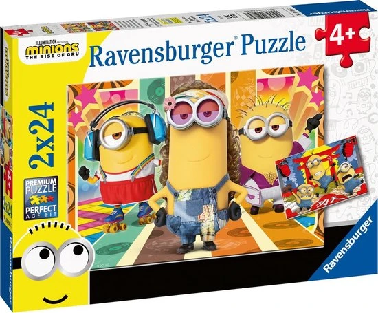 Ravensburger Puzzel Minions 2: Minions In Actie! - 2x24 Stukjes - Kinderpuzzel - Afbeelding 2