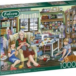 Falcon Puzzel Granny's Sewing Room - Legpuzzel - 1000 Stukjes
