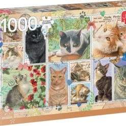 Jumbo Premium Collection Puzzel Franciens Katten Cat Stamps - Legpuzzel - 1000 Stukjes