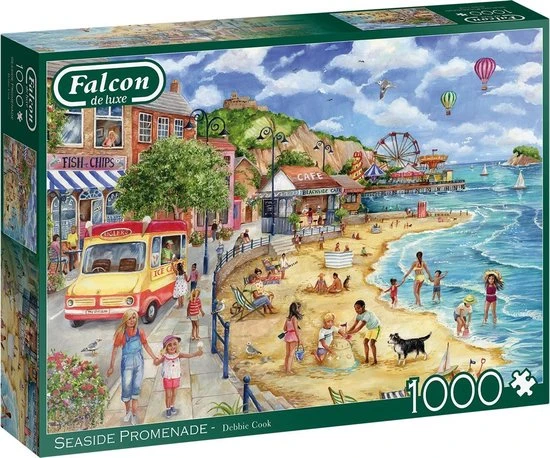 Falcon Puzzel Seaside Promenade - Legpuzzel - 1000 Stukjes - Afbeelding 8