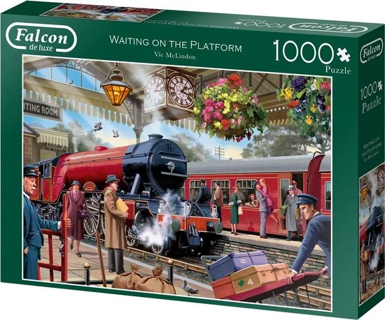 Falcon Puzzel Waiting On The Platform - Legpuzzel - 1000 Stukjes - Afbeelding 3