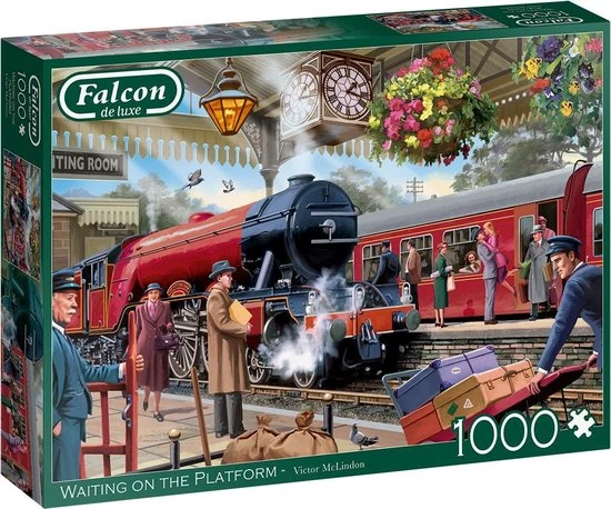 Falcon Puzzel Waiting On The Platform - Legpuzzel - 1000 Stukjes - Afbeelding 7