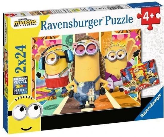 Ravensburger Puzzel Minions 2: Minions In Actie! - 2x24 Stukjes - Kinderpuzzel - Afbeelding 5