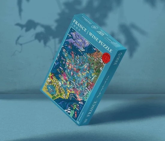 Water & Wines Puzzel Frankrijk Wijn - Wijnkaart Franse Wijngebieden - Legpuzzel - 1000 Stukjes