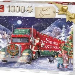 King Puzzel 1000 Stukjes (68 X 49 Cm) - Santa Express - Legpuzzel Kerst / Winter
