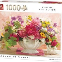 King Puzzel 1000 Stukjes (68 X 49 Cm) - Language Flowers - Legpuzzel - Bloemen - Volwassenen