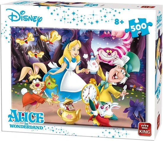 King Legpuzzel Disney Alice In Wonderland 500 Stukjes - Afbeelding 2