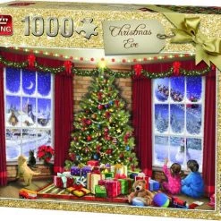 King Puzzel 1000 Stukjes (68 X 49 Cm) - Kerstavond - Legpuzzel Kerst / Winter