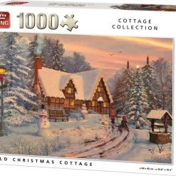 King Puzzel 1000 Stukjes (68 X 49 Cm) - Winter Cottage - Legpuzzel Kerst