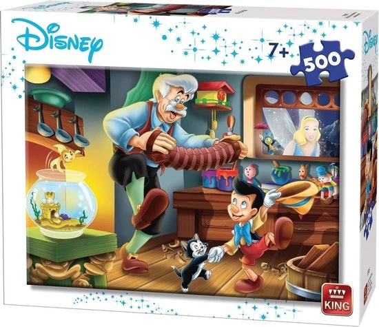 Disney Pinocchio -:Legpuzzel 500 Stukjes Van Het Merk King - 48 X 34 Cm