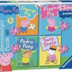 Ravensburger - Peppa Pig - Mijn Eerste Legpuzzel - Puzzel Box - 4 Puzzels.