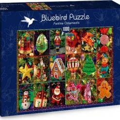 Bluebird Festive Ornaments Kerstpuzzel 1000