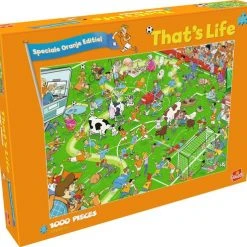 Goliath Voetbal Oranjeleeuwen Puzzel - Oranje WK Puzzel - Legpuzzel - 1000 Stukjes