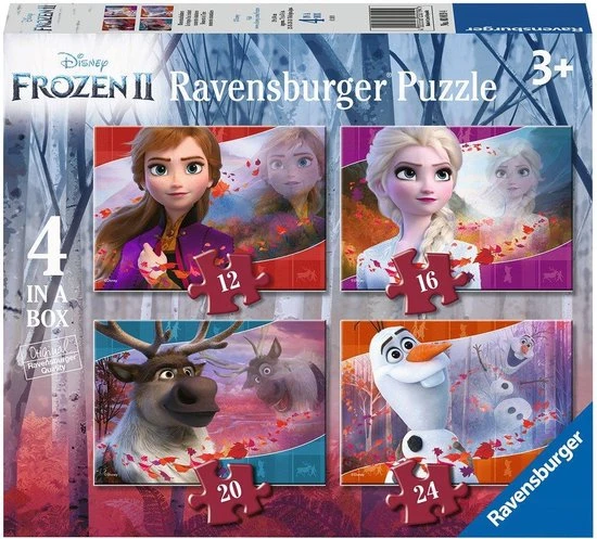 Ravensburger Disney Frozen 2 4in1box Puzzel - 12+16+20+24 Stukjes - Kinderpuzzel - Afbeelding 10