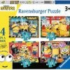Ravensburger Puzzel Minions 2 4-in-1box Puzzel - 12+16+20+24 Stukjes - Kinderpuzzel
