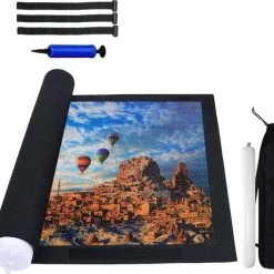 IBright Oprolbare Puzzelmat Met Indicatielijn - Puzzelkleed & Opbergsysteem Puzzelrol - Puzzel Mat 1500 Stukjes