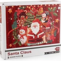 FinePickingProducts Kerstpuzzel - 1000 Stukjes - Puzzel Kerst - Kerstman Legpuzzel Volwassenen