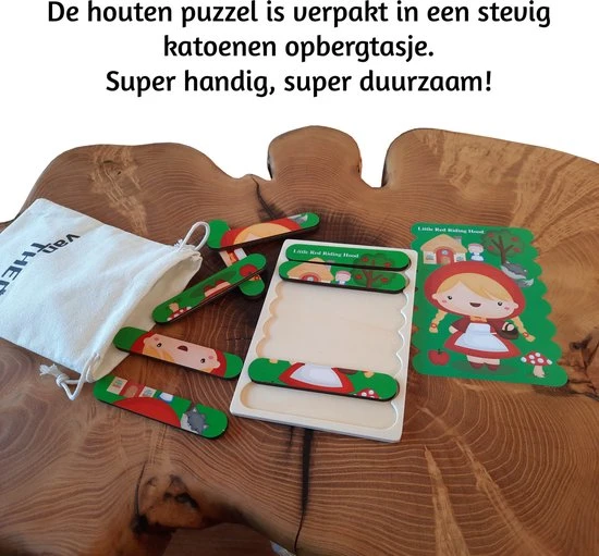 Van Theo Houten Puzzel - Dubbelzijdige Kinderpuzzels - Set 2-in-1 - Montessori Speelgoed - Set Politie Auto En Kraan - Afbeelding 4