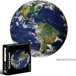 Happy Puzzle Ronde Legpuzzel De Aarde" Puzzel 1000 Stukjes Volwassenen Legpuzzels - Museum Puzzel - Natuur - Dieren - Stad - Kunst - Hobby Speelgoed - Legpuzzels Volwassenen Kinderen - 50*70 Cm