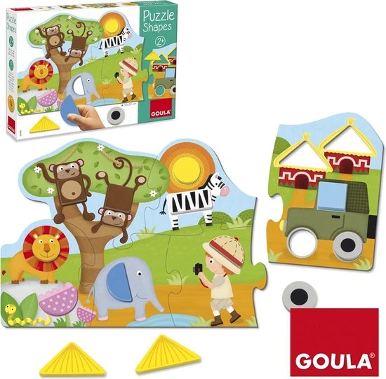 Goula Vormenpuzzel Safari Hout - 13 Stukjes - Afbeelding 7